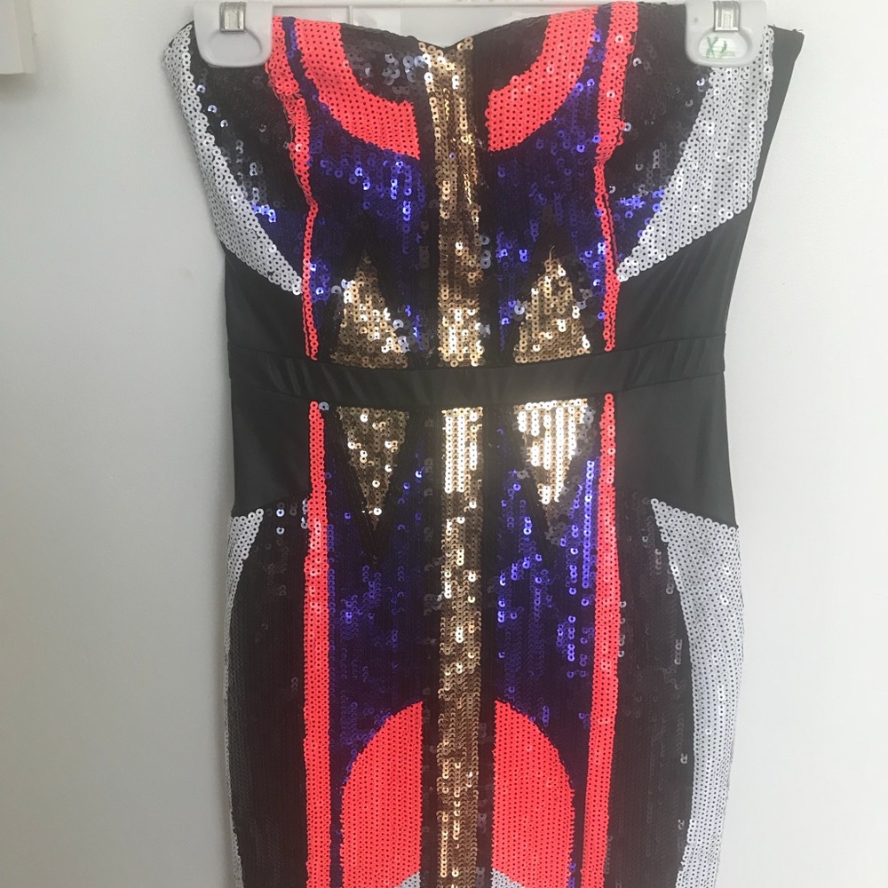 Strapless Sequin Dress